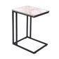 Marble C Shaped Table -Digital Print - Not Real Marble - Pink Effect Nutcase