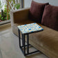 Modern Designer C Shaped Bedside Table for Sofa - Spanish