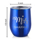 Engraved Personalized Stainless Steel Coffee Tumbler With Lid - Mrs