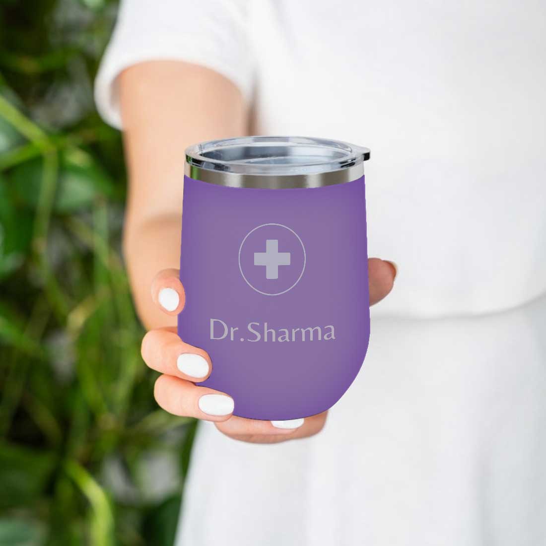 Personalized Stainless Steel Travel Coffee Flask Mug With Lid Gift for Doctor
