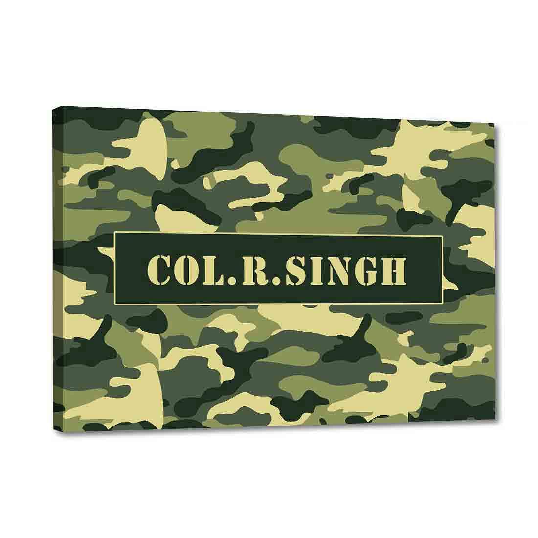 Camouflage Pattern Monogram Luggage Tag