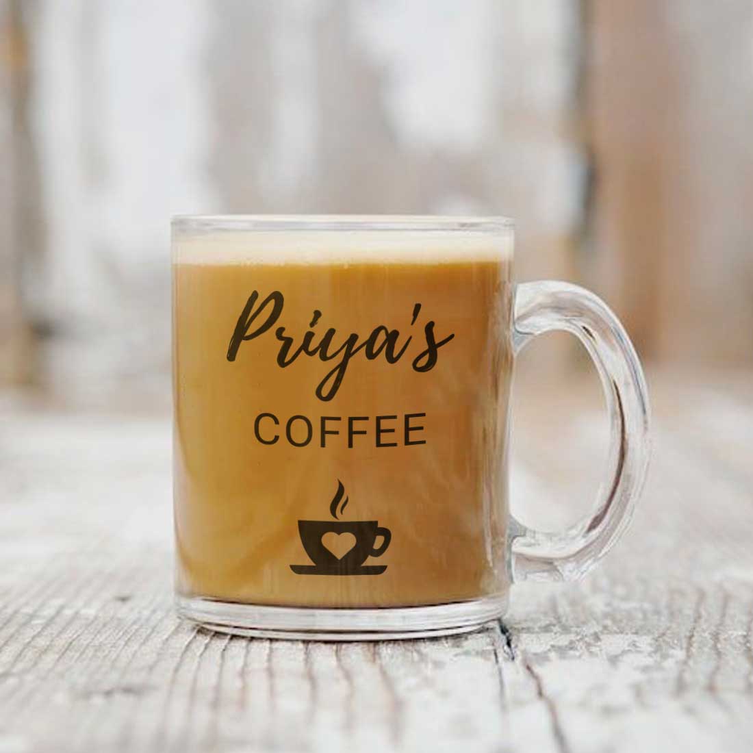 Buy Customized Glass Coffee Mugs for Tea with Add Name – Nutcase