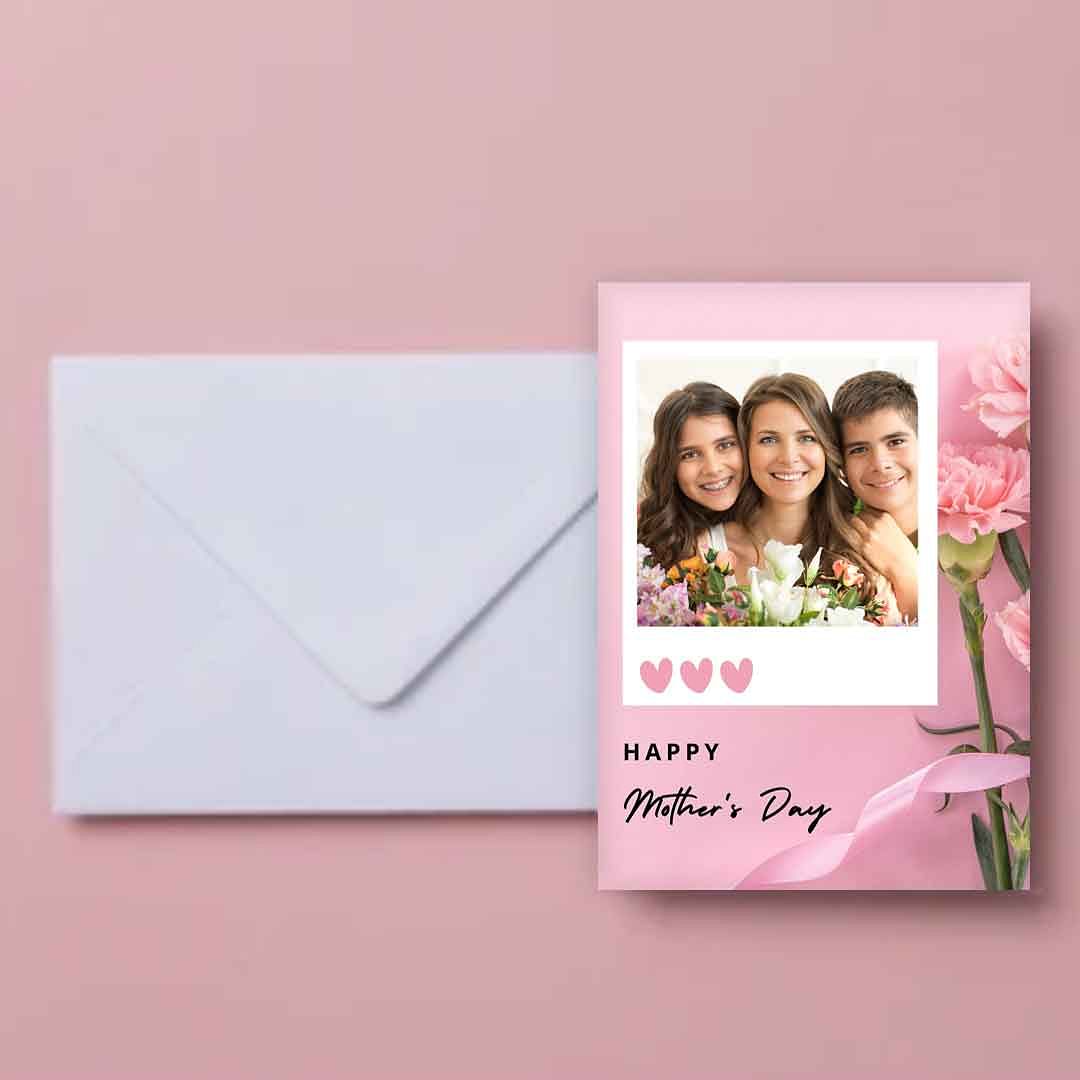 Personalized Greeting Card Mother's Day Gift - Pink Heart Nutcase