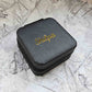 Customized Portable Travel Mini Jewelry Organizer Pu Leather Ring Organizer Case Storage Box for Women
