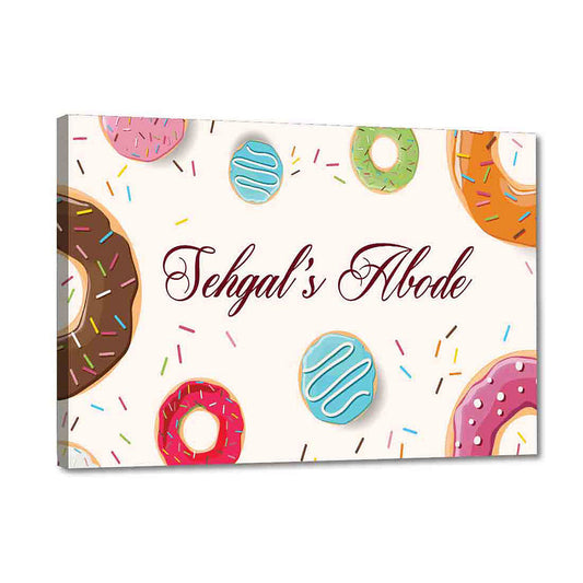 Cute Personalize Name Plate - Donuts Nutcase