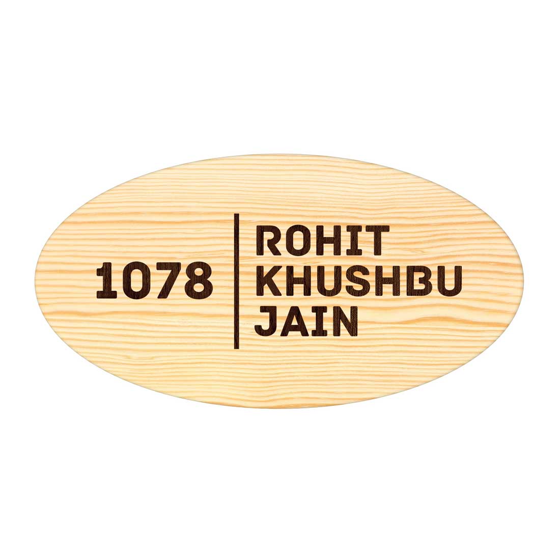Personalized Wooden Name Plate for Home Office
