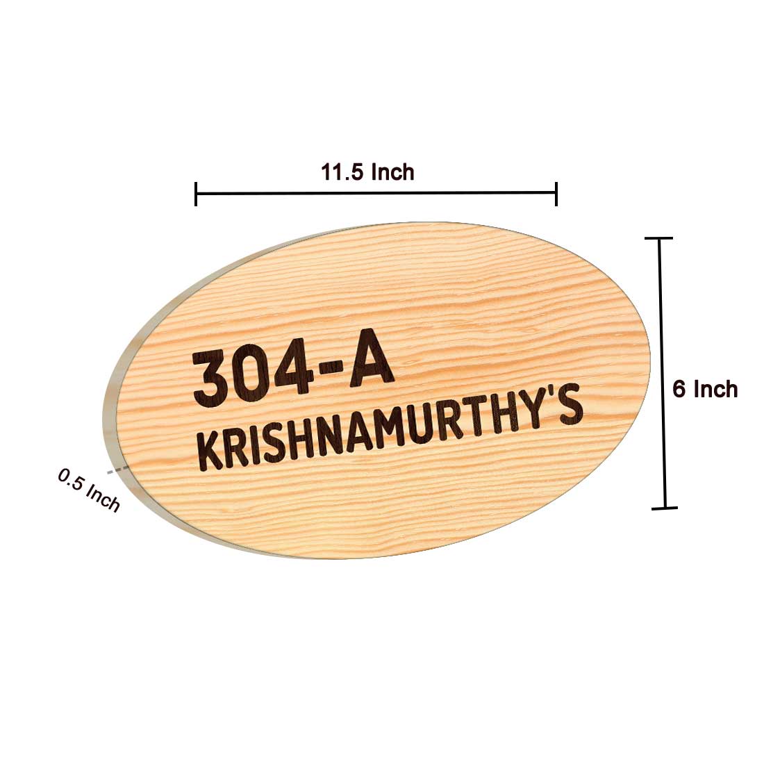 Customized Wooden Name Plate for Flat Bungalow