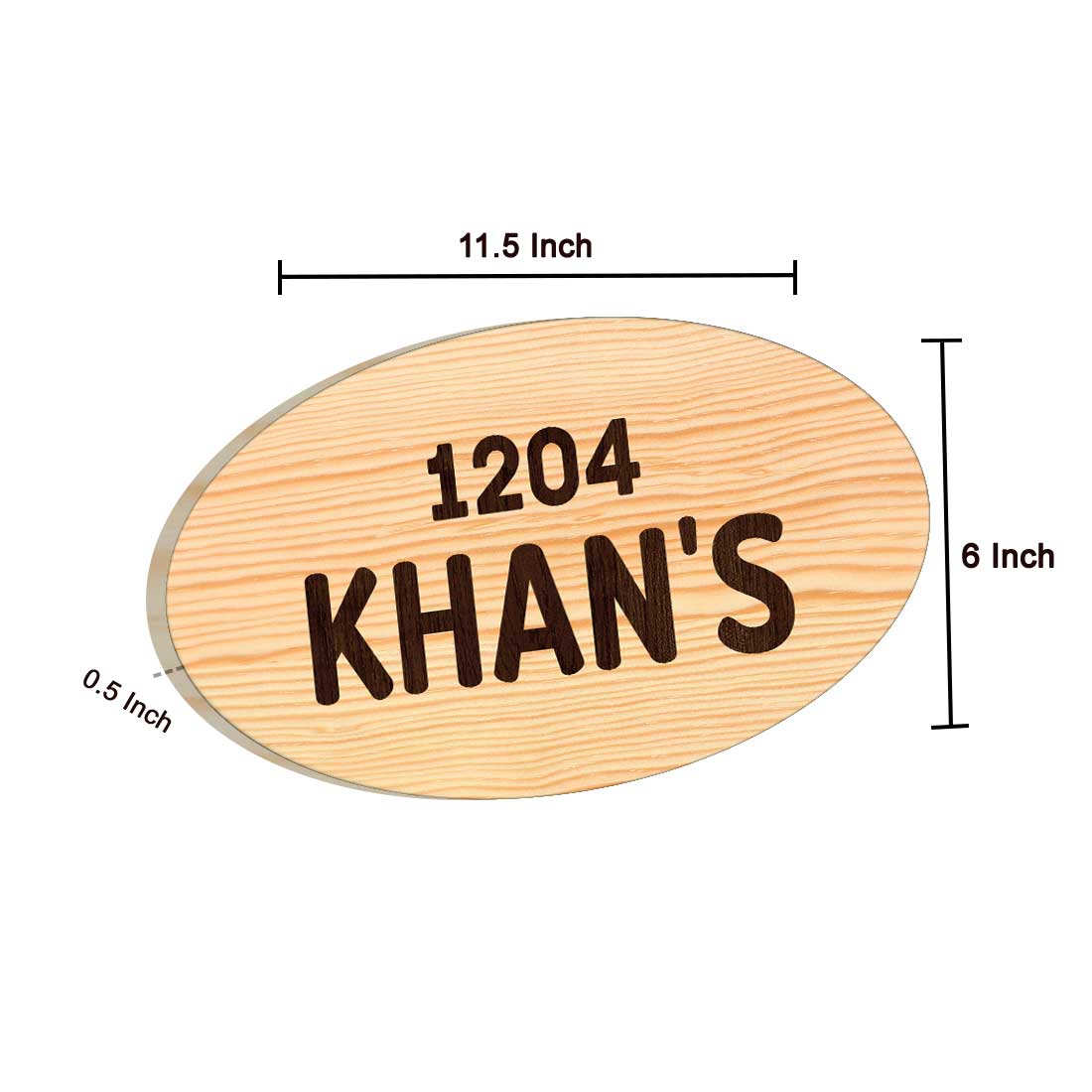 Wooden Personalised Name Plate for Home Custom Door Sign