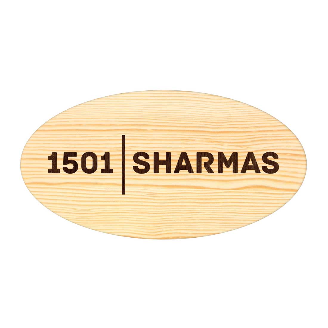 Wooden Nameplate for Home Bungalow Personalized Door Sign