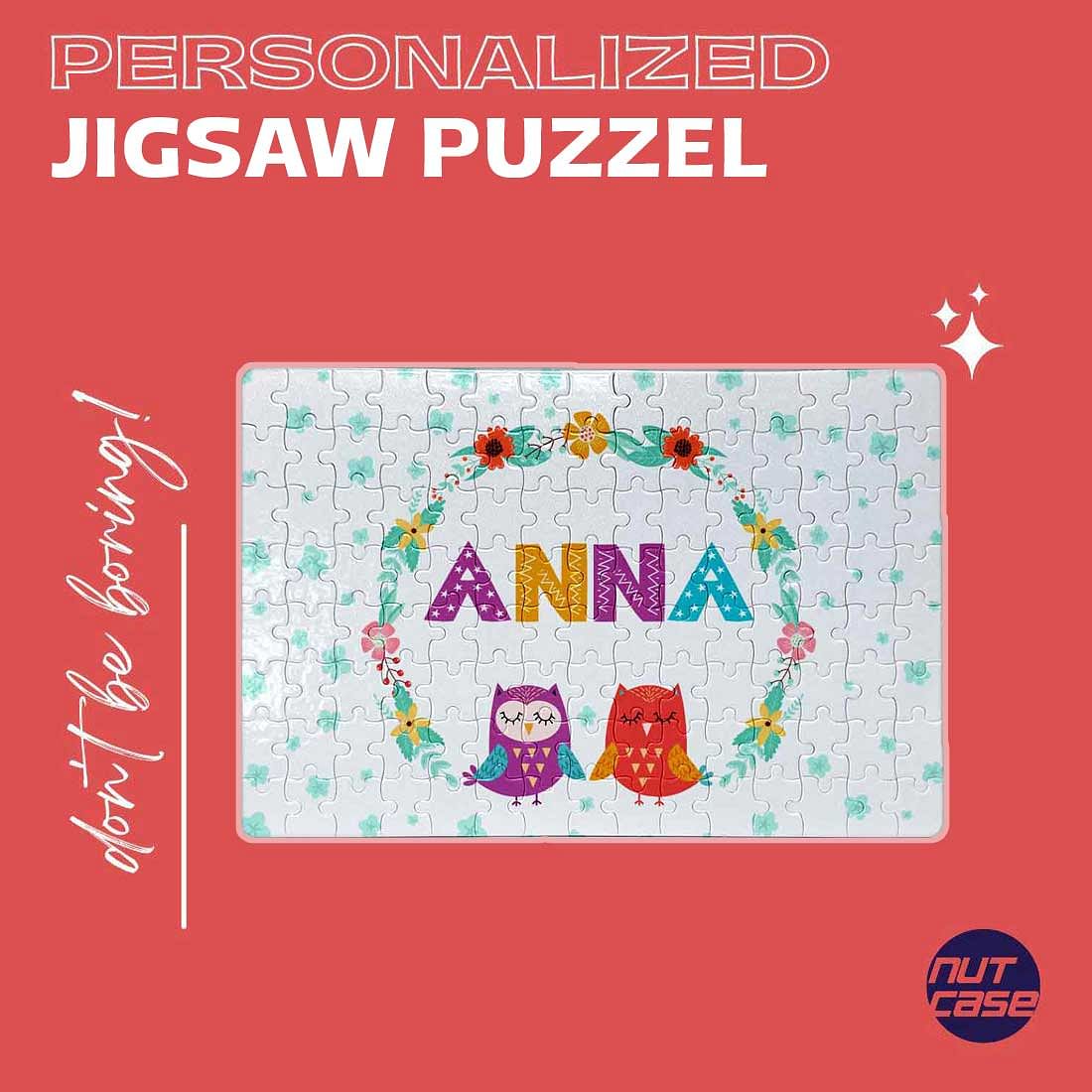 Personalised Jigsaw Puzzle - Cute Birds Nutcase
