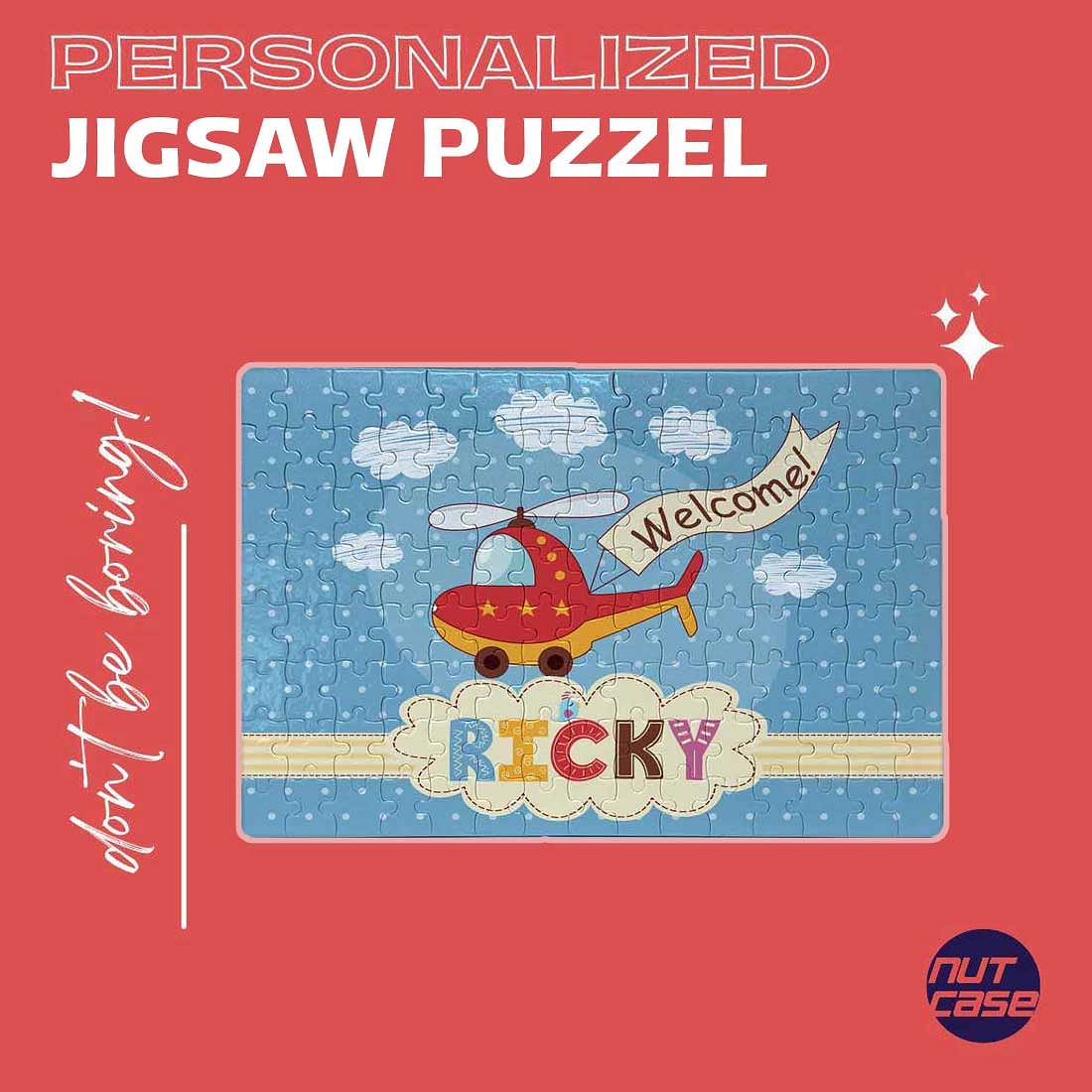 Custom Jigsaw Puzzle for Kids - Helicopter Nutcase