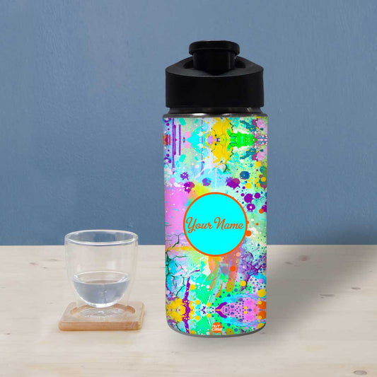 Personalized Bottle With Name - Multicolor Watercolor Nutcase