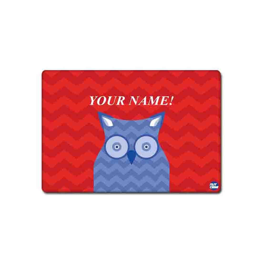 Personalized Fabric Table Mats For Kids - Blue Owl Nutcase