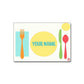 Personalized Fabric Table Mats For Kids  - Spoons & Forks Nutcase