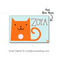 Personalized Fabric Table Mats For Kids  - A Orange Cat Nutcase