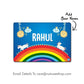 Personalized Placemats for Dining Table Rainbow Theme Return Gifts - Rainbow Nutcase