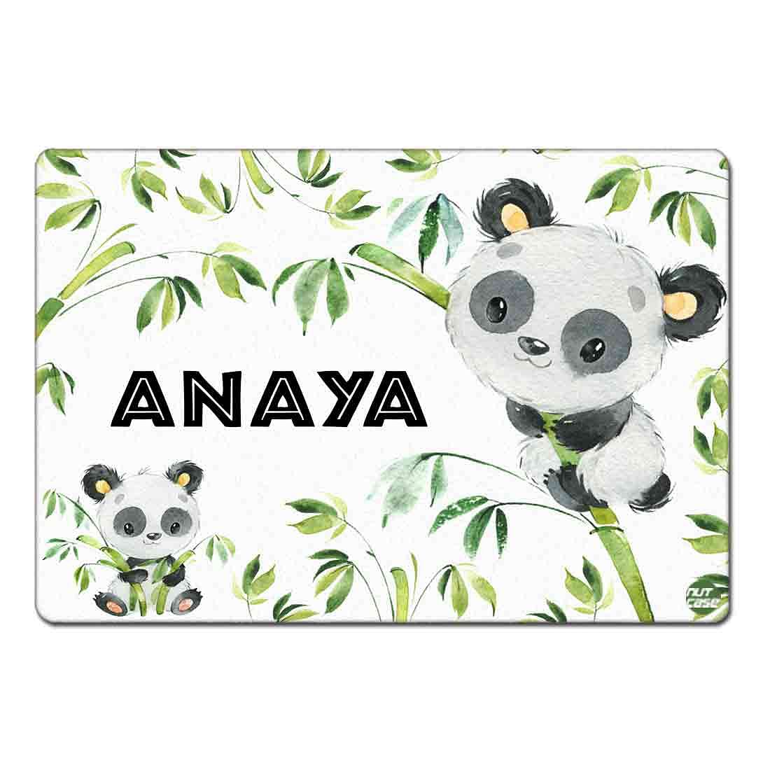 Personalized Tablemat Return Gifts for First Birthday Party - Cute Panda Nutcase
