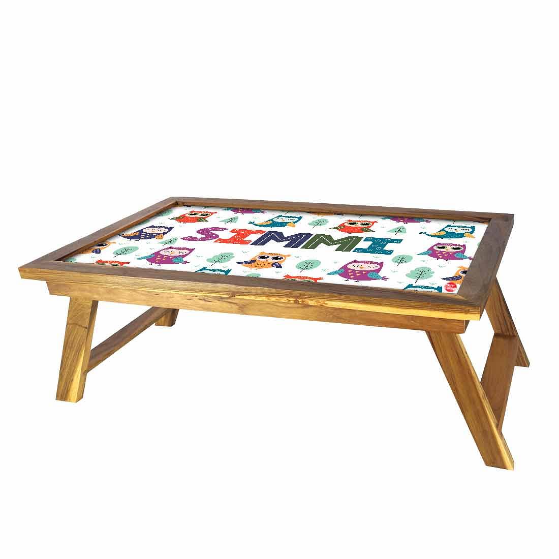Custom-Made Foldable Bed Table - Cute Owl Nutcase