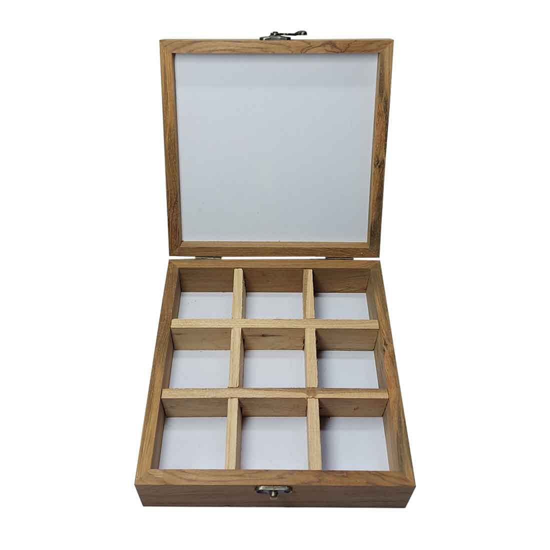 Customized Jewelry Storage Box Organizer for Women - Multicolor Ink Watercolor Nutcase