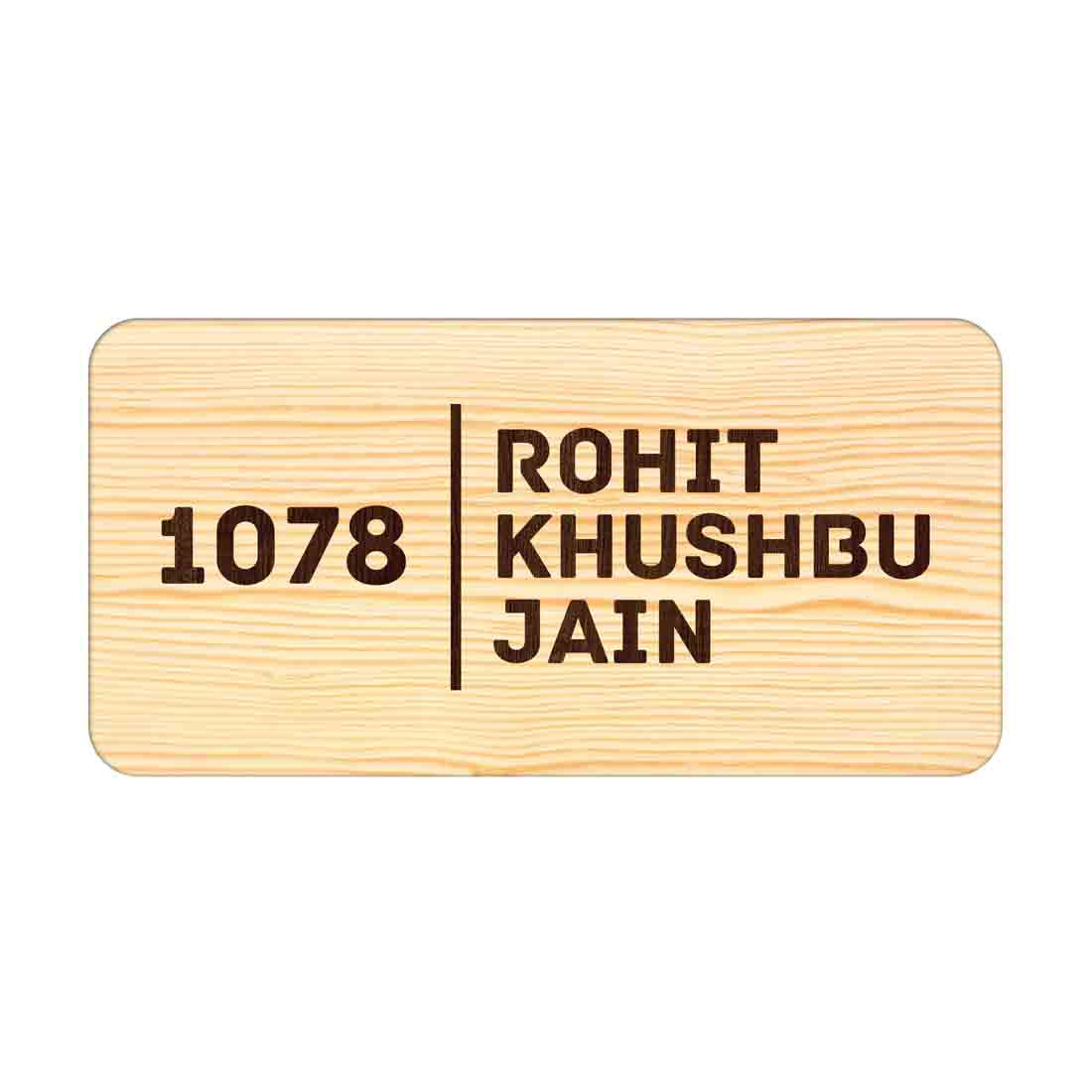 Personalized Wooden Name Plate for Home Office
