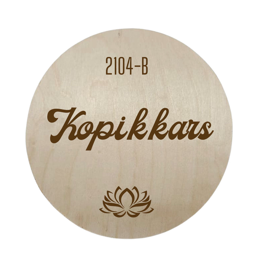Customized Engrave Round Name Plate Design for Home Flat Wooden Name Board