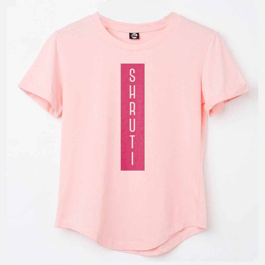 Vertical Name Personalized T-shirt For Women Nutcase
