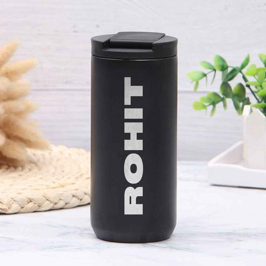 Custom Tea Coffee Tumbler Insulated for Travelling Office Car Engraved Sipper Flask -Add Name