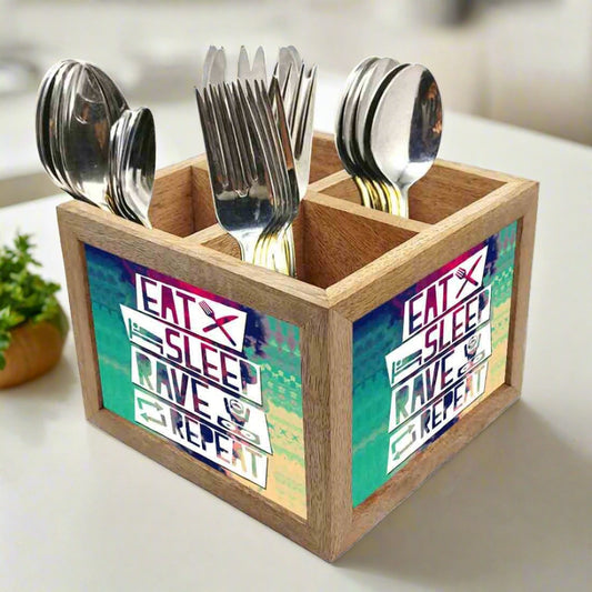 Knife and Spoon Holder Cutlery Stand for Dining Table - Eat Sleep Nutcase