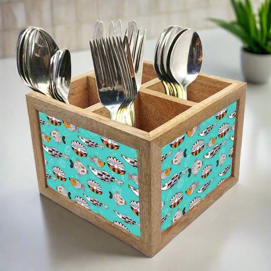 Spoon Holder Stand Cutlery Holder for Kitchen Organizer - Cute Fish Nutcase