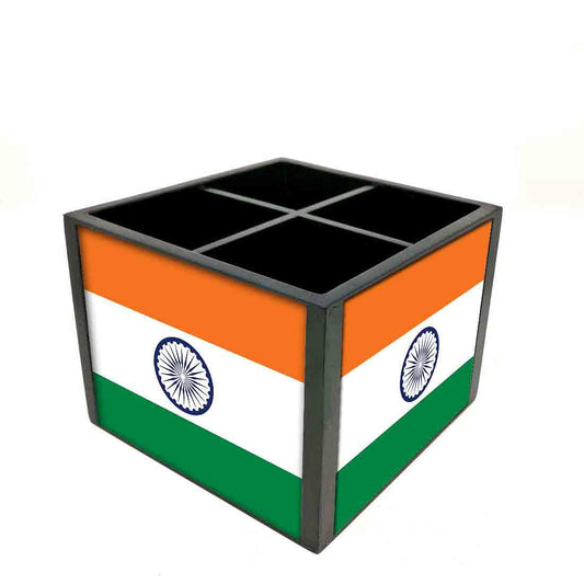 Desk Organizer For Stationery -  Indian Flag Nutcase