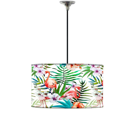 Drum Shade Hanging Lamps For Dining Room - 0012 Nutcase