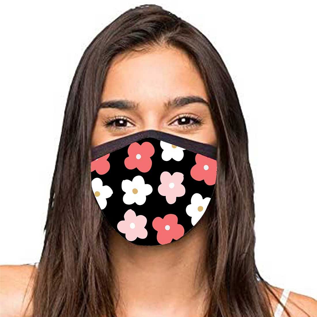 Face Masks Reusable Washable Set Of 2 -Pinkflowers Nutcase