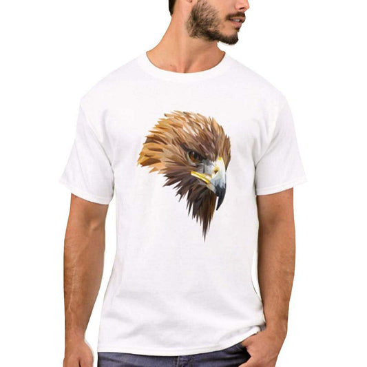 Nutcase Designer Round Neck Men's T-Shirt Wrinkle-Free Poly Cotton Tees - Eagle Nutcase