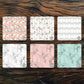 Metal Designer Coasters Pack of 6 for Office Desk - Marble Pastel Nutcase