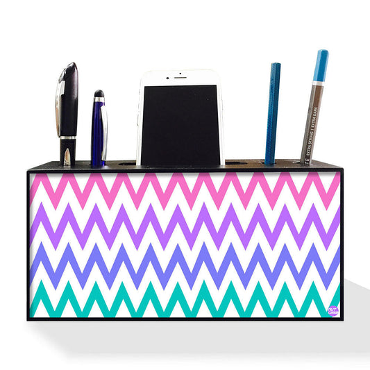 Pen Mobile Stand Holder Desk Organizer - Colorful Waves Nutcase