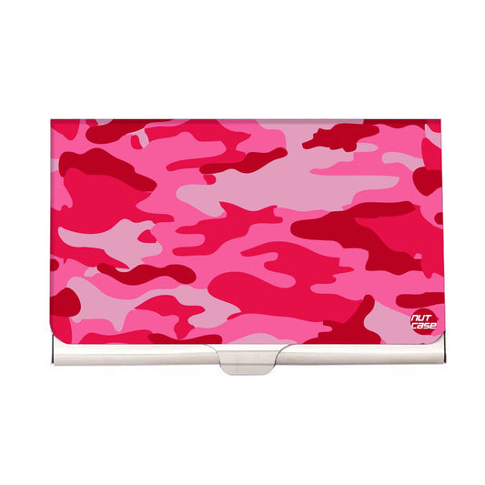 Designer Visiting Card Holder Nutcase - Pink  Army Camouflage Nutcase
