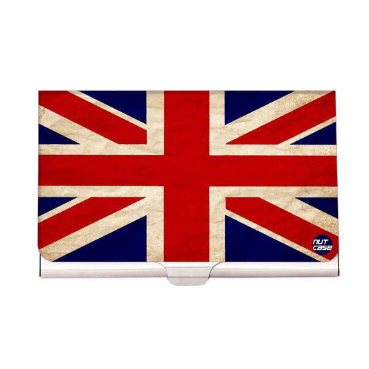 Designer Visiting Card Holder Nutcase -UK Union Jack Bristish Vintage Distressed Flag Nutcase