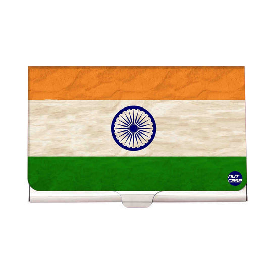 Designer Visiting Card Holder Nutcase -India  Vintage Distressed Flag Nutcase