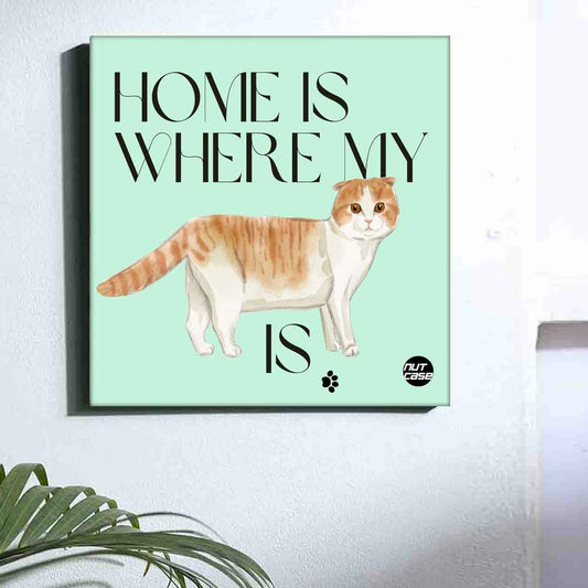 Simple Cat Wall Painting for Décor
