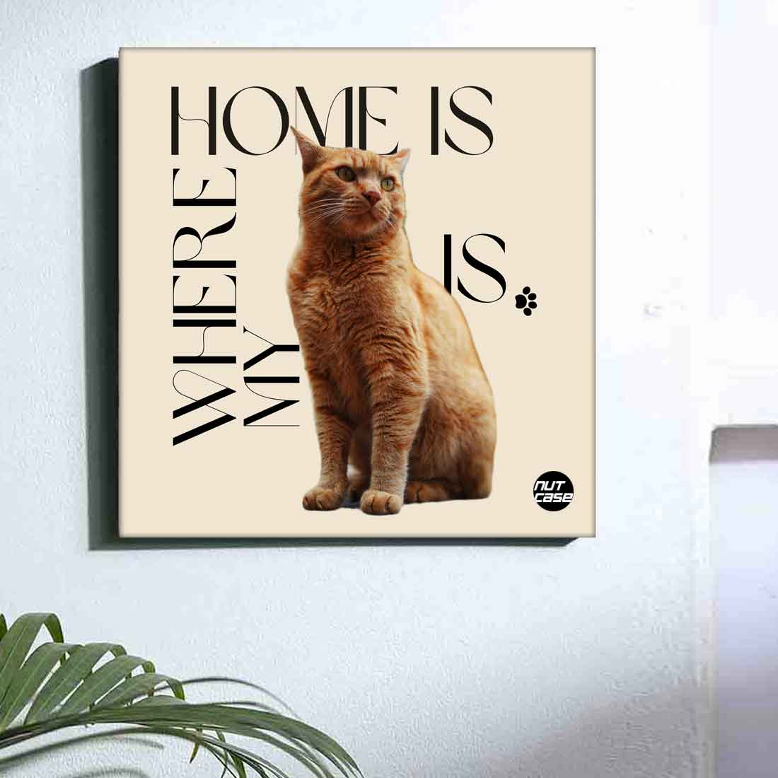 Cat bathroom outlet wall art