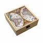 Jewellery Box Makepup Organizer -  Vintage Maps Globe Nutcase