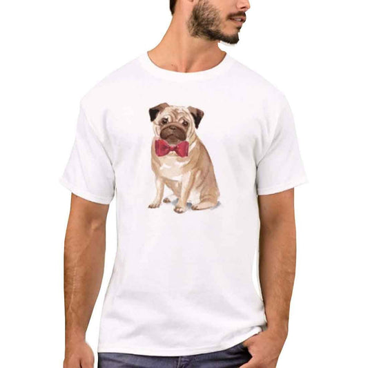 Nutcase Designer Round Neck Men's T-Shirt Wrinkle-Free Poly Cotton Tees - Puggy Nutcase