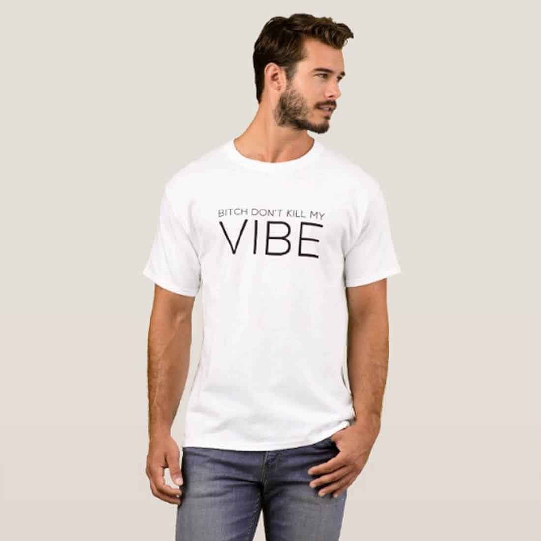 Nutcase Designer Round Neck Men's T-Shirt Wrinkle-Free Poly Cotton Tees - Vibe Nutcase