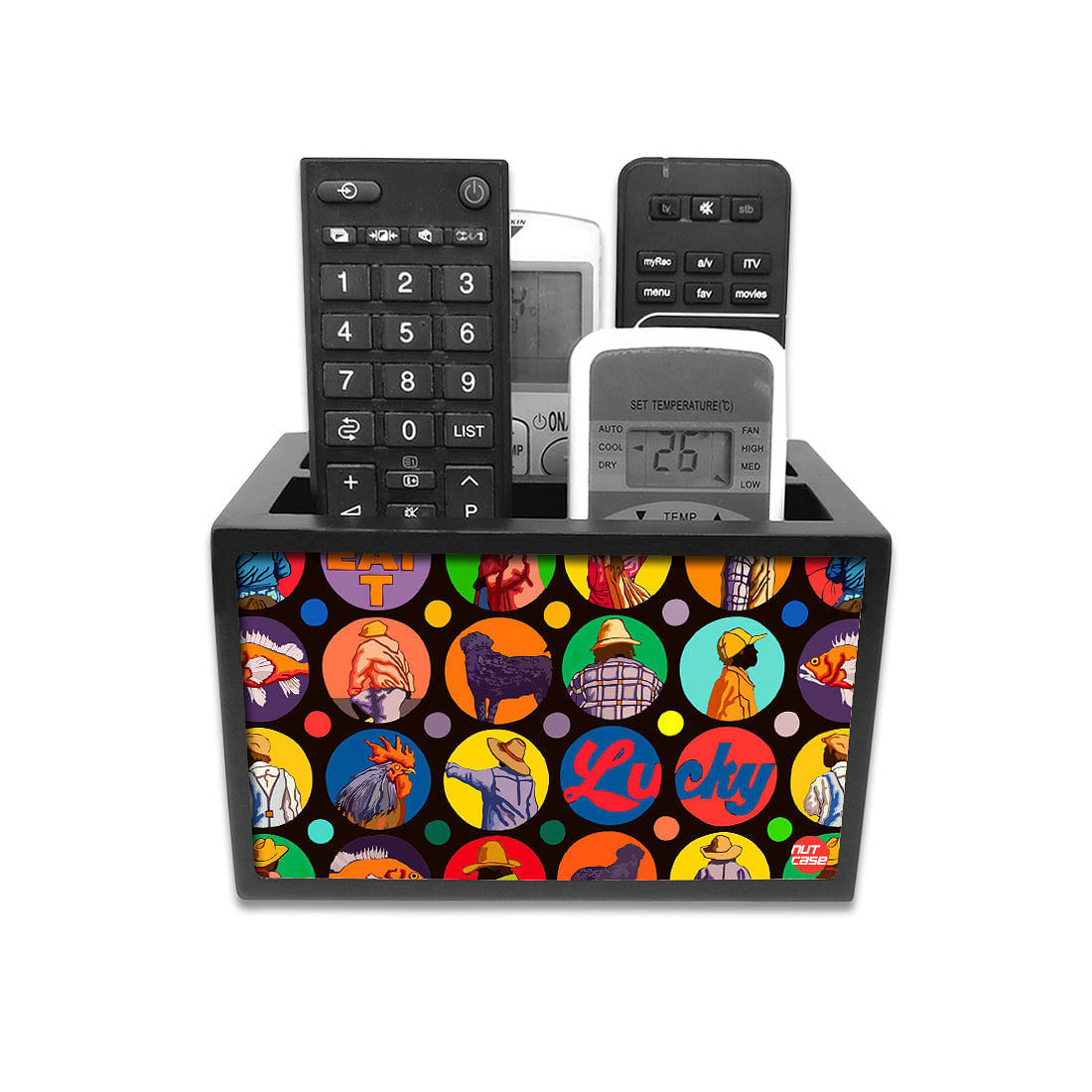 Remote Control Stand Holder Organizer For TV / AC Remotes - Lucky Nutcase