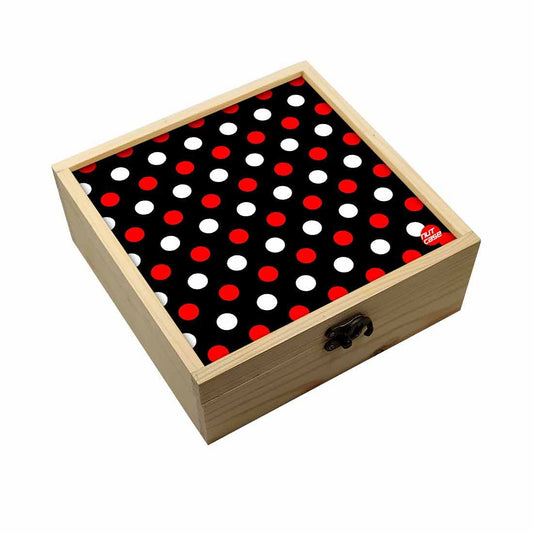 Jewellery Box Makepup Organizer -  Red And White Dots Nutcase