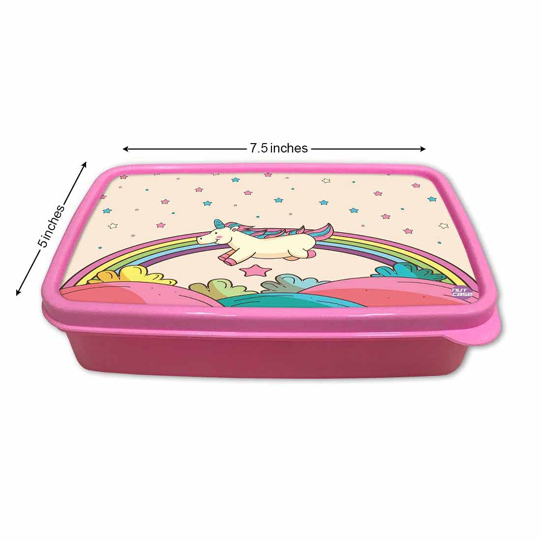 Designer Snacks Storage Box for Kids Girls Lunch Box - Unicorn Nutcase
