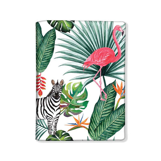 Designer Passport Cover - Flamingo and Zebra Nutcase