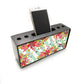 Small Pen and Mobile Holder Desk Organizer for Office - Baby Flowers With Strips Nutcase