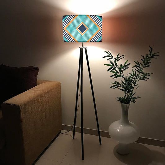 Metal Tripod Standing Floor Lamp for Bedside Light - Geometric Nutcase