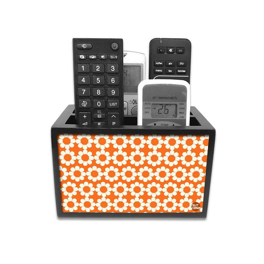Remote Control Caddy Online For TV / AC Remotes -  Flower Design Orange Nutcase
